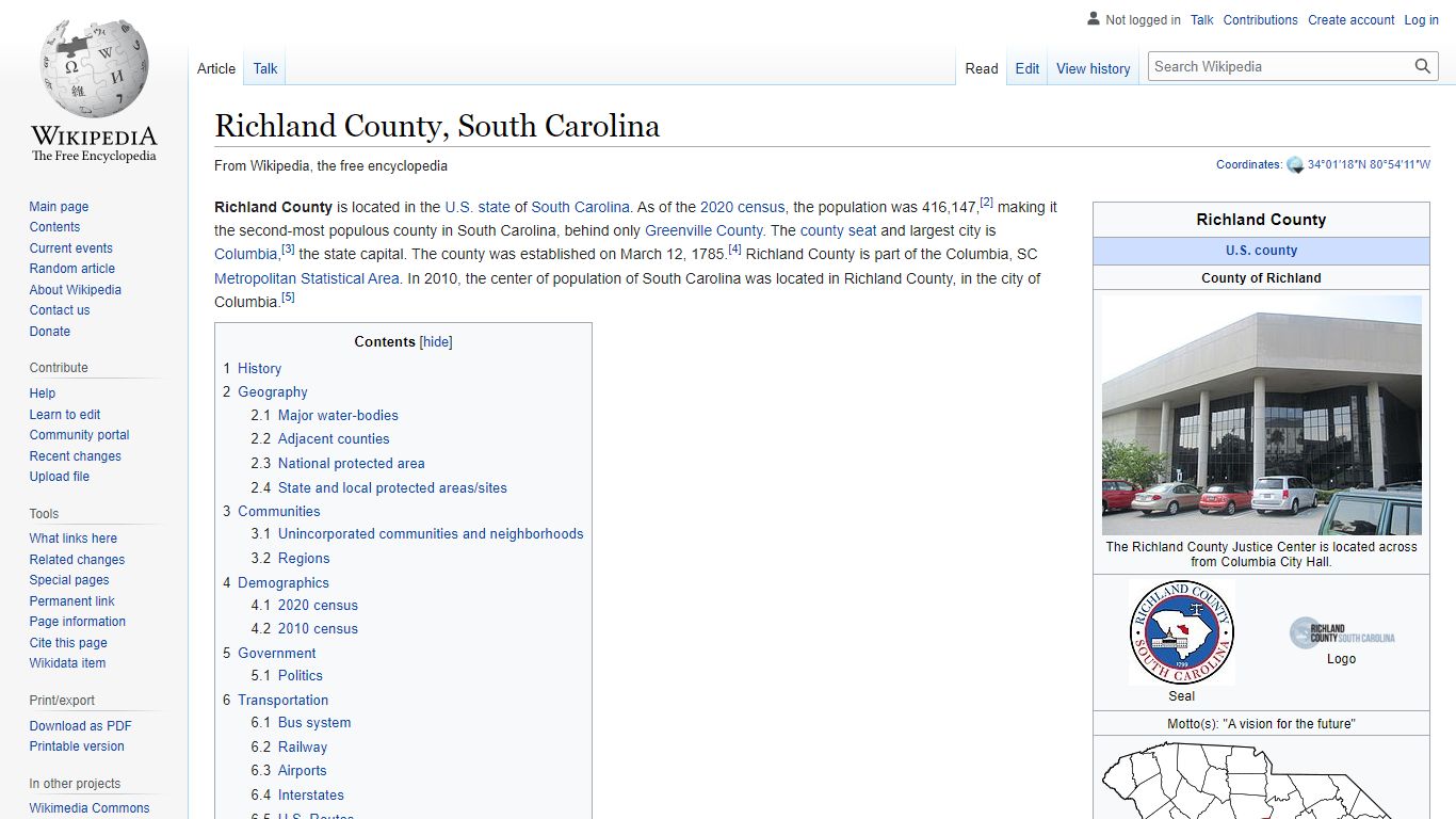 Richland County, South Carolina - Wikipedia